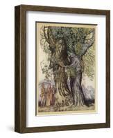 Midas, Flowers Turn Gold-Arthur Rackham-Framed Art Print