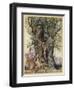 Midas, Flowers Turn Gold-Arthur Rackham-Framed Art Print