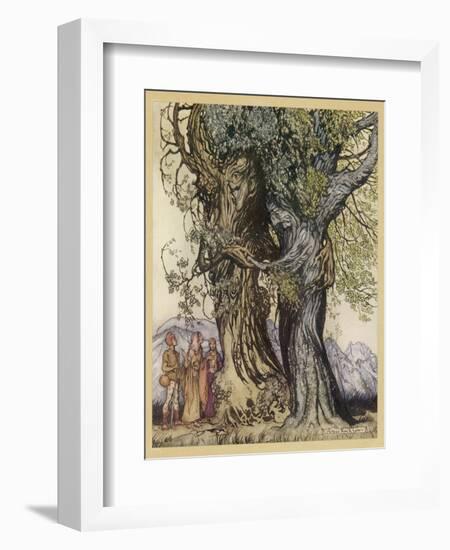 Midas, Flowers Turn Gold-Arthur Rackham-Framed Art Print