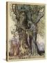 Midas, Flowers Turn Gold-Arthur Rackham-Stretched Canvas