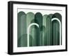 MidCentury Arches Emerald Green-Urban Epiphany-Framed Art Print