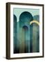 MidCentury Arches Teal-Urban Epiphany-Framed Art Print