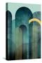 MidCentury Arches Teal-Urban Epiphany-Stretched Canvas