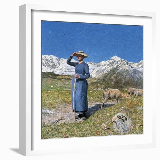 Midday on Alps on Windy Day, 1891-null-Framed Giclee Print