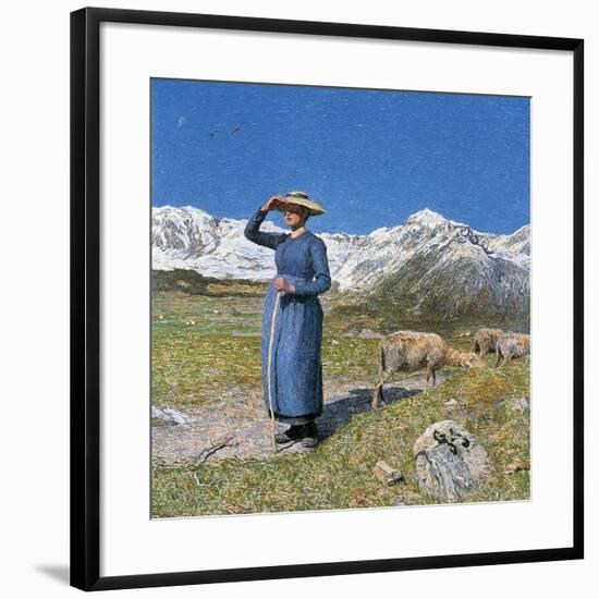 Midday on Alps on Windy Day, 1891-null-Framed Giclee Print