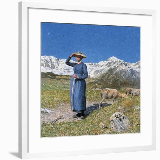 Midday on Alps on Windy Day, 1891-null-Framed Giclee Print