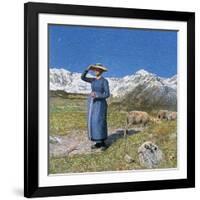 Midday on Alps on Windy Day, 1891-null-Framed Giclee Print