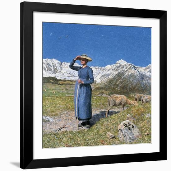 Midday on Alps on Windy Day, 1891-null-Framed Giclee Print