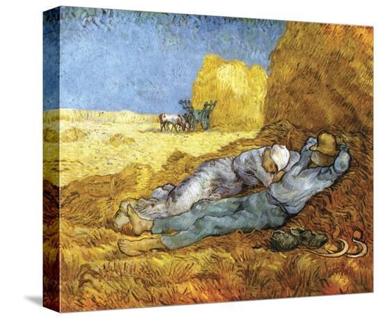 Midday Rest (after Millet), c.1890-Vincent van Gogh-Stretched Canvas