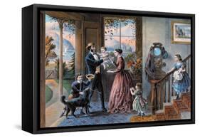 Middle Age-Currier & Ives-Framed Stretched Canvas