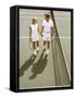 Middle-Aged Couple Relaxing after Tennis Match-Bill Bachmann-Framed Stretched Canvas