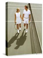 Middle-Aged Couple Relaxing after Tennis Match-Bill Bachmann-Stretched Canvas