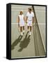 Middle-Aged Couple Relaxing after Tennis Match-Bill Bachmann-Framed Stretched Canvas