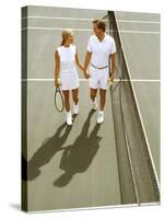 Middle-Aged Couple Relaxing after Tennis Match-Bill Bachmann-Stretched Canvas