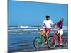 Middle-aged Couple Riding Bikes on the Beach-Bill Bachmann-Mounted Photographic Print
