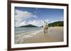 Middle Aged Couple Walking on Lambert Beach, Tortola, British Virgin Islands-Macduff Everton-Framed Photographic Print