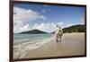 Middle Aged Couple Walking on Lambert Beach, Tortola, British Virgin Islands-Macduff Everton-Framed Photographic Print