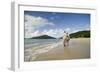 Middle Aged Couple Walking on Lambert Beach, Tortola, British Virgin Islands-Macduff Everton-Framed Photographic Print