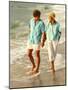 Middle-aged Couple Walking on the Beach-Bill Bachmann-Mounted Photographic Print