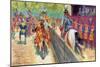 Middle Ages: Chevaleresque Tournament Scene - Tournament (Tourney), Chivalrous Competition --Giuseppe Rava-Mounted Giclee Print