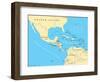 Middle America Political Map-PeterHermesFurian-Framed Photographic Print