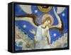 Middle Angels, Detail of Eastern Arm of Frescoed Stone Cross-null-Framed Stretched Canvas