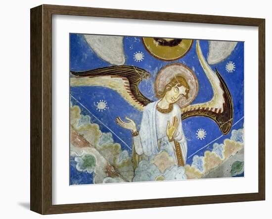 Middle Angels, Detail of Eastern Arm of Frescoed Stone Cross-null-Framed Giclee Print