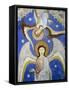 Middle Angels, Detail of Western and Eastern Arms of Frescoed Stone Cross-null-Framed Stretched Canvas