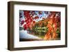 Middle Autumn Dreamscape Lebanon New Jersey-George Oze-Framed Photographic Print