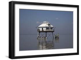 Middle Bay Or Mobile Bay Lighthouse, Mobile Bay, Alabama-Carol Highsmith-Framed Art Print