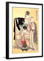 Middle Class Mother and Daughter-Kitagawa Utamaro-Framed Art Print