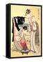 Middle Class Mother and Daughter-Kitagawa Utamaro-Framed Stretched Canvas