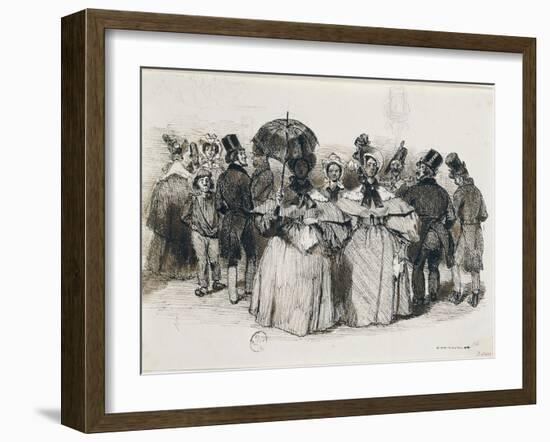 Middle-Class People from Provinces Going for Walk-J. Steeple Davis-Framed Giclee Print