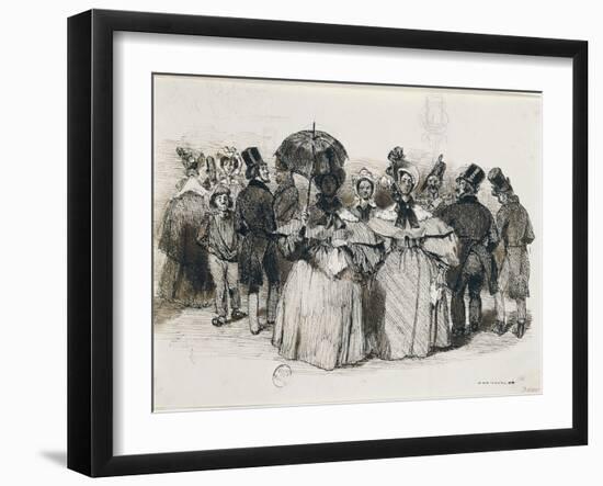 Middle-Class People from Provinces Going for Walk-J. Steeple Davis-Framed Giclee Print