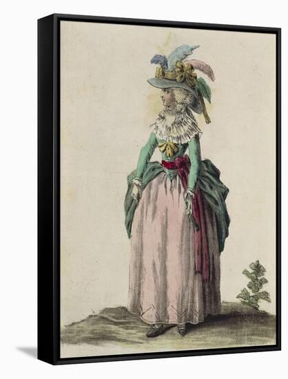 Middle-Class Woman from London, 1787-T. Dart Walker-Framed Stretched Canvas