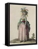 Middle-Class Woman from London, 1787-T. Dart Walker-Framed Stretched Canvas