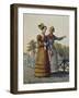 Middle-Class Women's Costumes of Passau in Bavaria. Engraving, Circa 1820-null-Framed Giclee Print