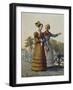 Middle-Class Women's Costumes of Passau in Bavaria. Engraving, Circa 1820-null-Framed Giclee Print