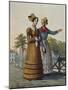 Middle-Class Women's Costumes of Passau in Bavaria. Engraving, Circa 1820-null-Mounted Giclee Print