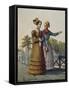 Middle-Class Women's Costumes of Passau in Bavaria. Engraving, Circa 1820-null-Framed Stretched Canvas