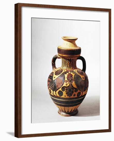 Middle-Corinthian Amphora with Zoomorphic Decoration-null-Framed Giclee Print