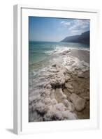 Middle East, Israel, Dead Sea salt on coast and in water-Samuel Magal-Framed Photographic Print