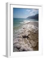 Middle East, Israel, Dead Sea salt on coast and in water-Samuel Magal-Framed Photographic Print