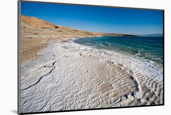 Middle East, Israel, Dead Sea salt on coast and in water-Samuel Magal-Mounted Photographic Print