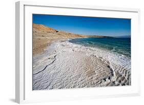 Middle East, Israel, Dead Sea salt on coast and in water-Samuel Magal-Framed Photographic Print