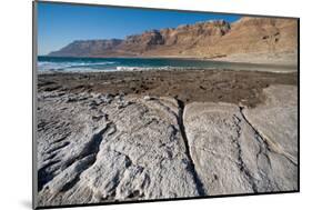 Middle East, Israel, Dead Sea salt on Coast and in Water-Samuel Magal-Mounted Photographic Print