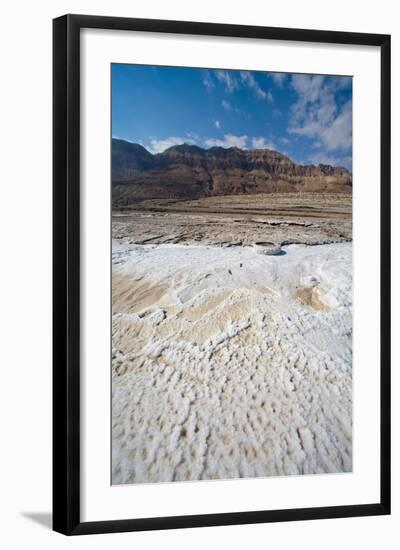 Middle East, Israel, Dead Sea salt on coast-Samuel Magal-Framed Photographic Print