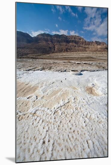 Middle East, Israel, Dead Sea salt on coast-Samuel Magal-Mounted Photographic Print