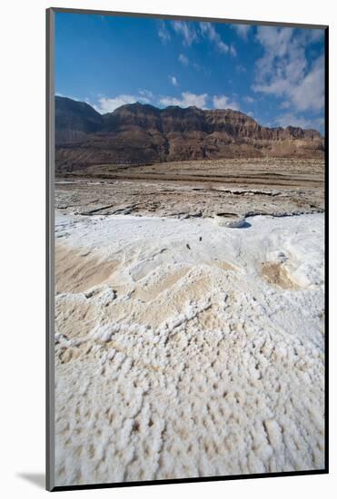 Middle East, Israel, Dead Sea salt on coast-Samuel Magal-Mounted Photographic Print