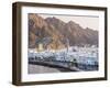 Middle East, Oman, Muscat, Mutrah, Elevated View Along Corniche, Latticed Houses and Mutrah Mosque-Gavin Hellier-Framed Photographic Print